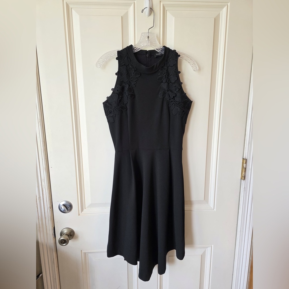 Ivanka Trump Black Floral Midi Dress